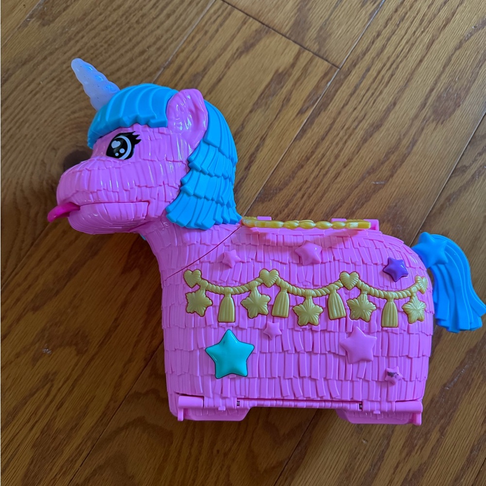 Polly pocket Pink Unicorn Piñata Play Toy with small accessories girls girl